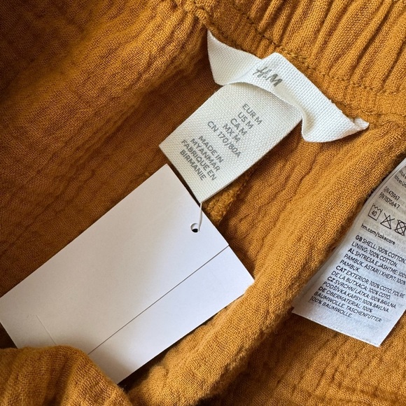 H&M Cotton Wide Leg Gauze Pant- NWT- Medium - Picture 4 of 5